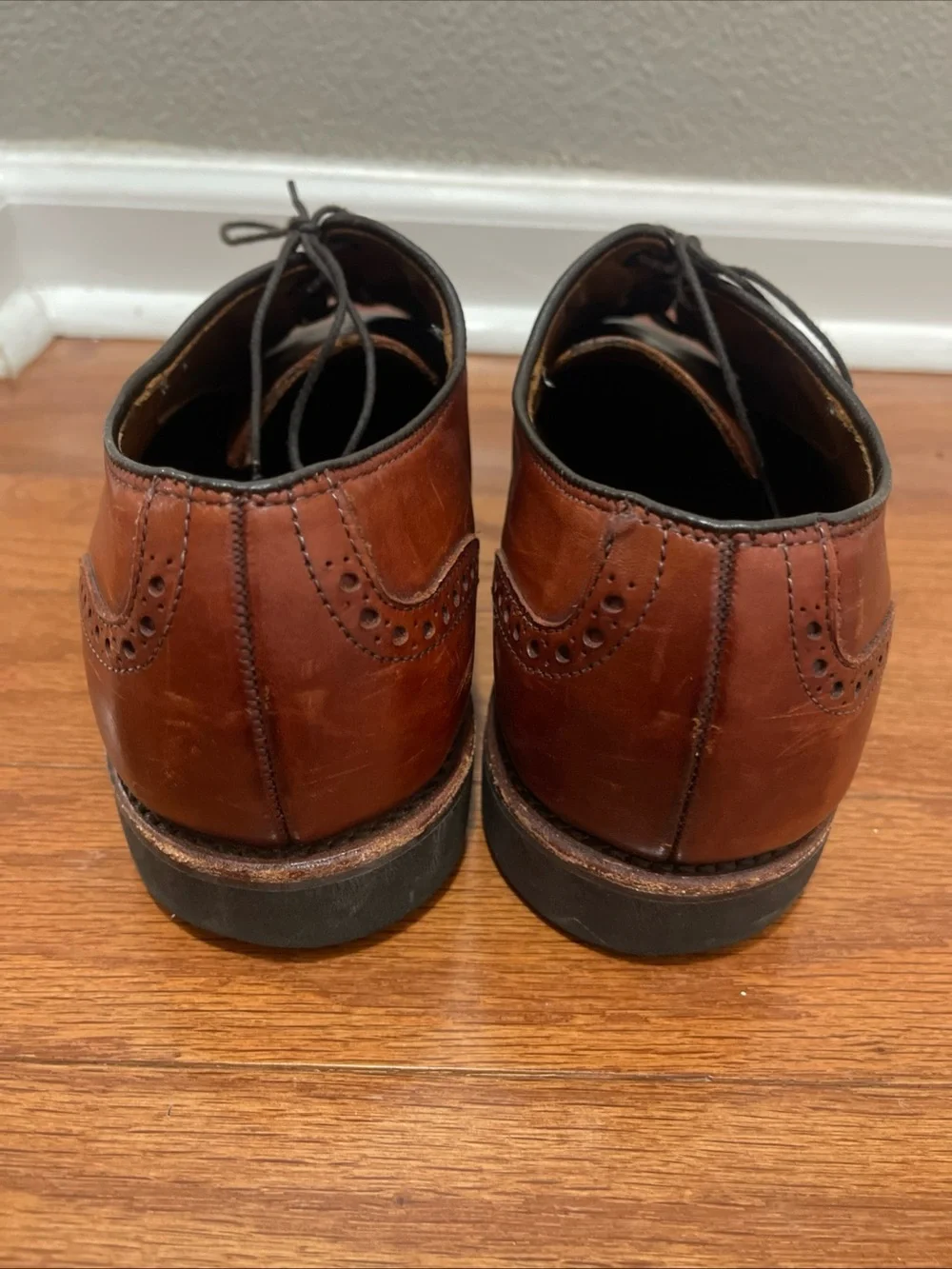 Men's Allen Edmonds Brown Cap Toe Oxfords 11D Style 3458